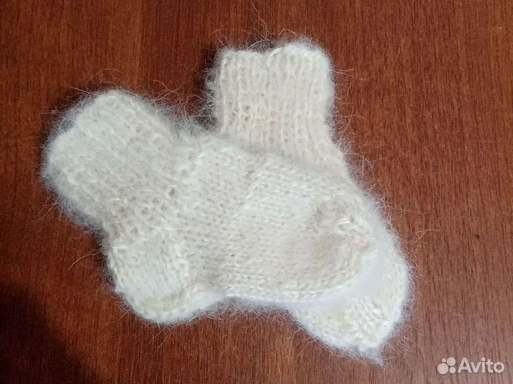 Носочки до 2-х месяцев из козьего пуха