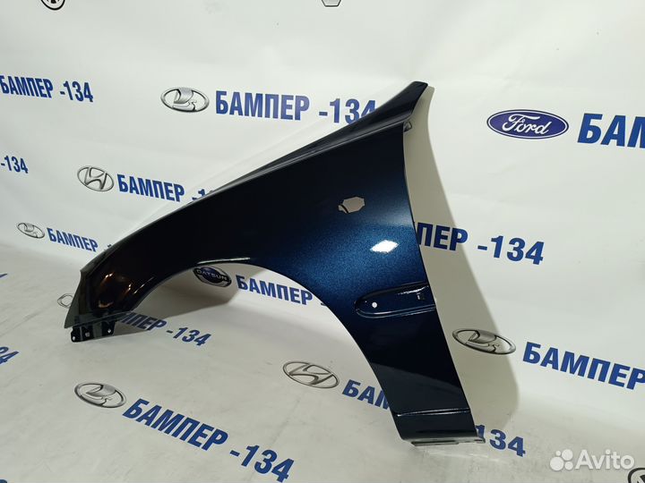 Крыло переднее левое hyundai accent синее B04