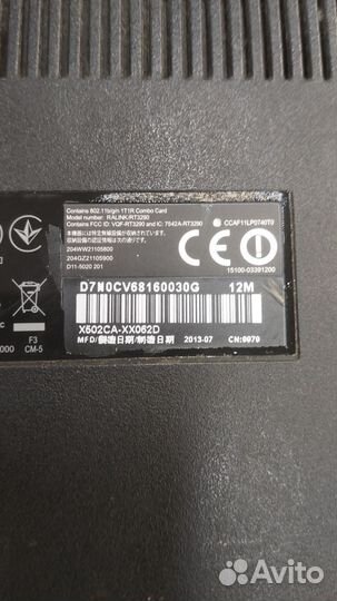 Тачпад asus x502c