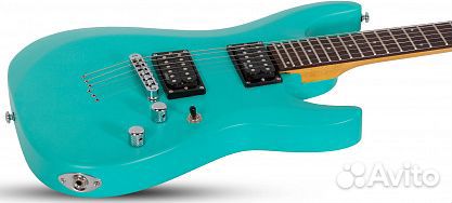 Schecter C-6 deluxe Satin Aqua