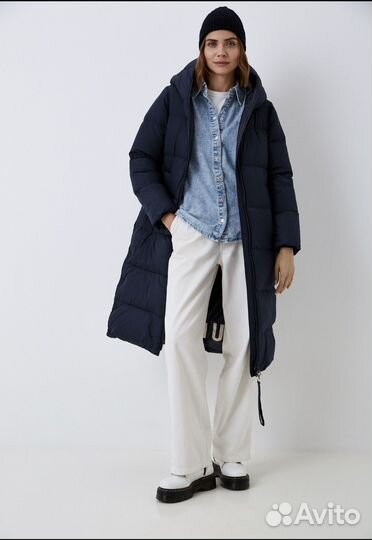 Пуховик женский длинный с капюшоном marc o'polo