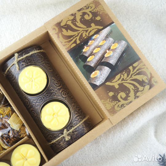 Подарочный набор (саше подсвечник и свечи) Sangarа