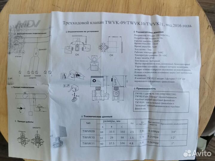 Трехходовой клапан twvk-09