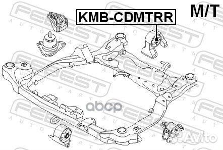 Сайлентблок подушки двигателя зад прав/лев