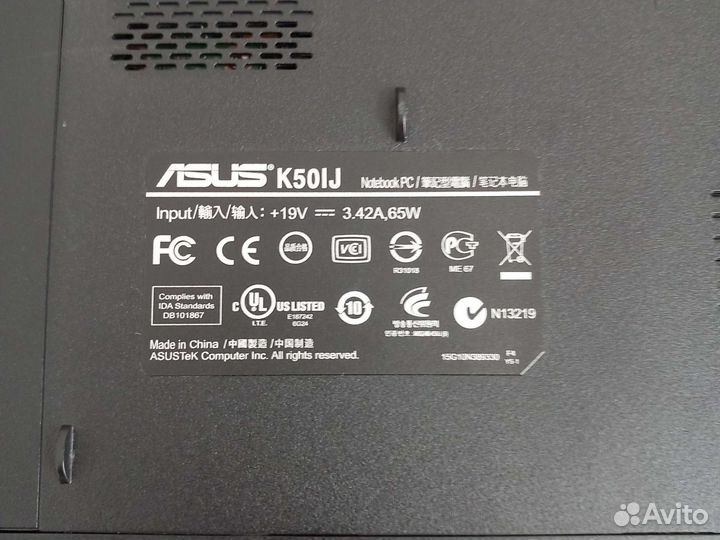 Ноутбук Asus 2009 года