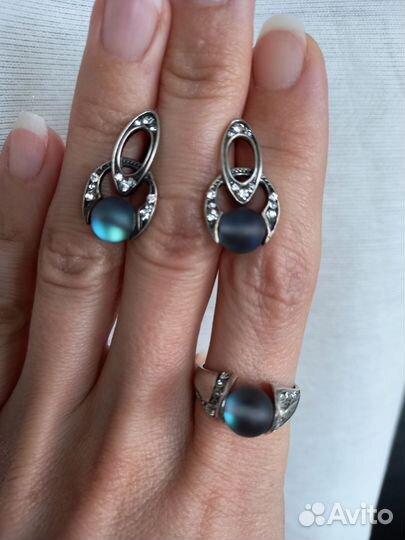 Серебряные серьги, подвески