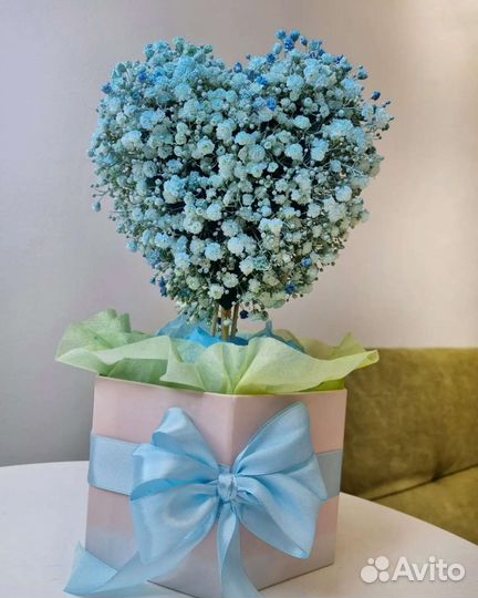 Сердце из гипсофилы