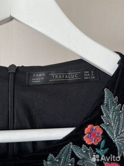 Бархатное платье zara