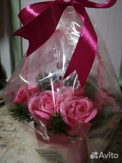 Букет из мыльных роз