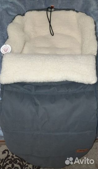 Зимний конверт в коляску на овчине Маркус