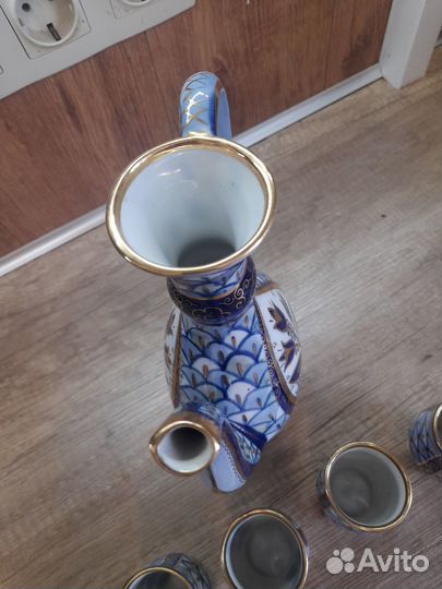 Кумган-кувшин для вина со стаканчиками, СССР