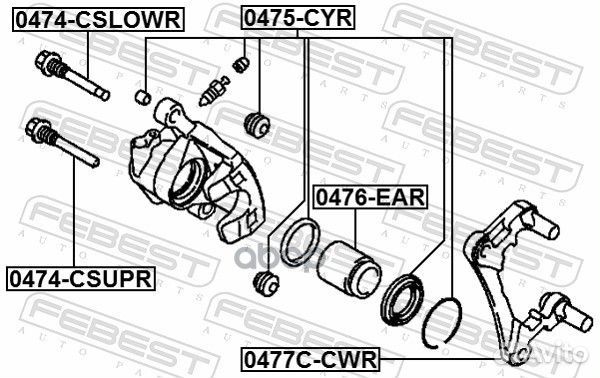 Скоба суппорта задняя mitsubishi outlander 06-12