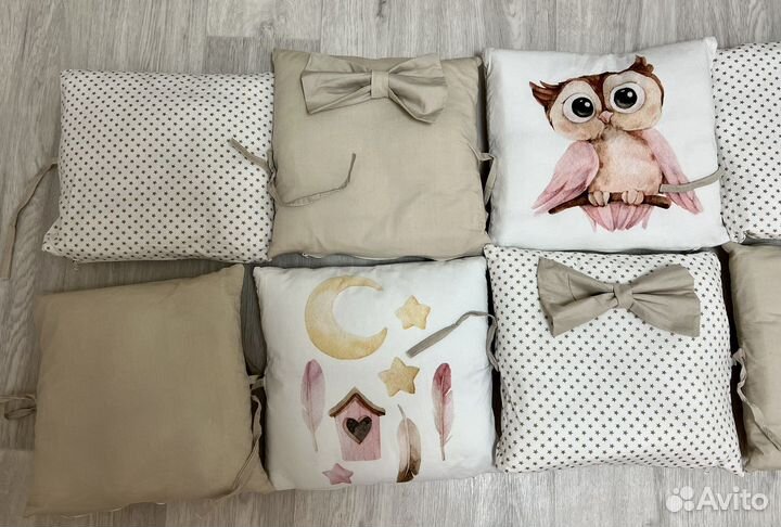 Бортики в детскую кроватку 12 шт