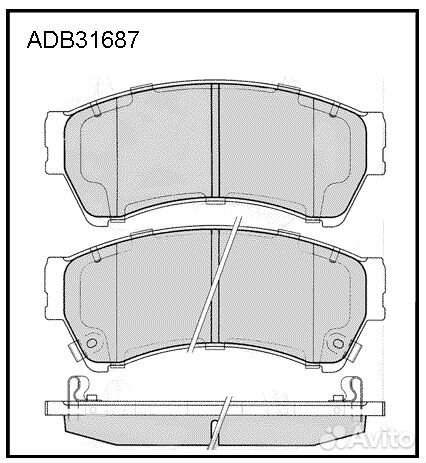 Колодки тормозные дисковые перед ADB31687 A