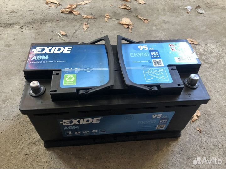 Аккумулятор Exide 95ah 850 agm Ek950