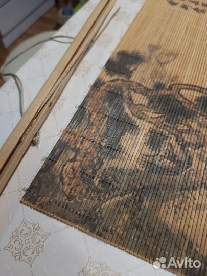 Панно лошади бамбук