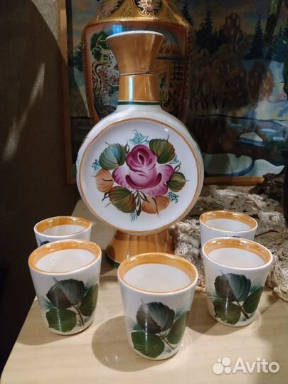 Графин штоф со стопками СССР