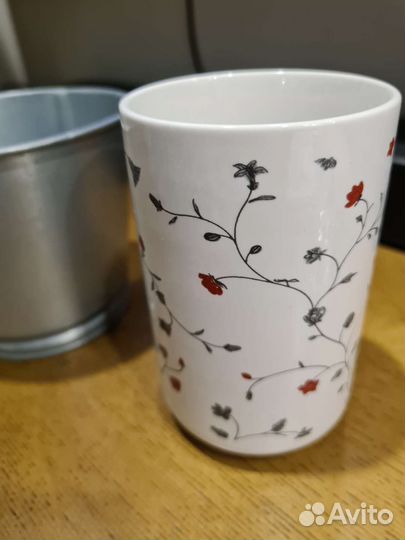 Икеа новый керамический стакан для зубных щеток