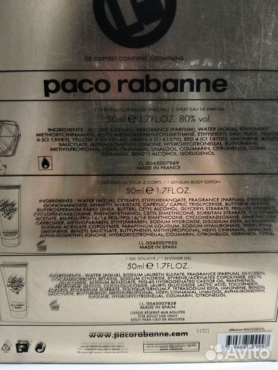Набор Lady Million Paco Rabanne оригинал