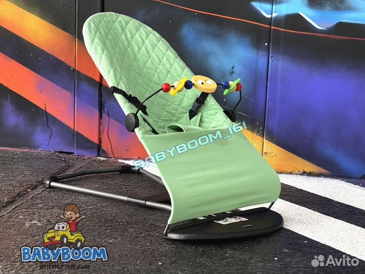 Шезлонг детский luxmom мятный