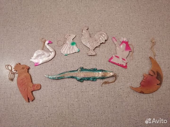 Ёлочные игрушки картон СССР