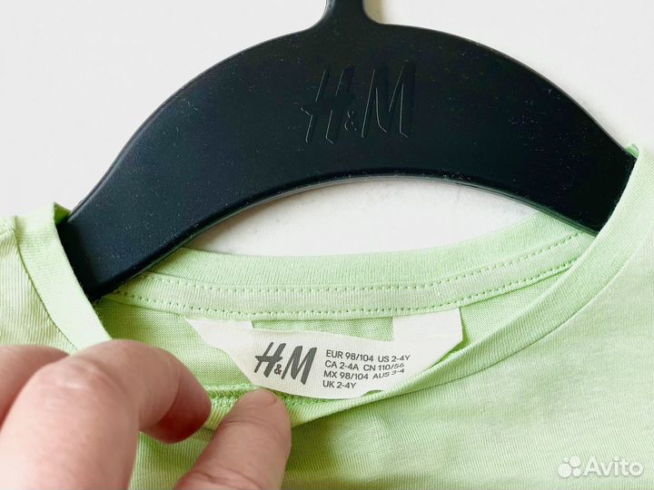 Футболка hm для девочки 98 104 новая