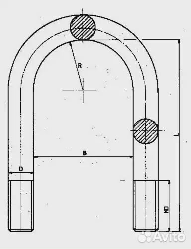 B020M24A007 стремянка 156xМ24x1.5x390R HD30-B16\ M