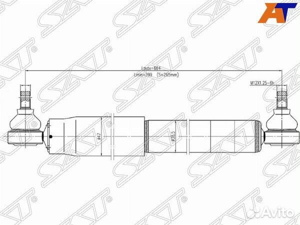 Демпфер рулевой toyota land cruiser