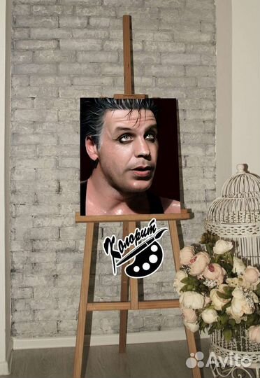 Портрет на холсте 40х50см солист группы Рамштайн