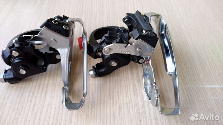 Передние переключатели и манетки. Shimano и Sram