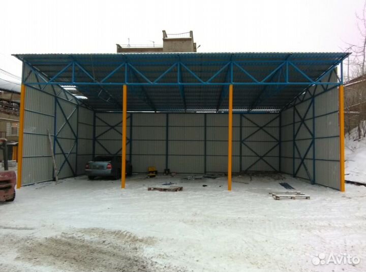 Промышленый навес под ключ