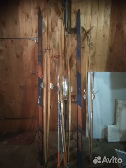 Лыжи деревянные