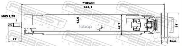 Амортизатор задний mazda 3 (BK) 05656587R 05656