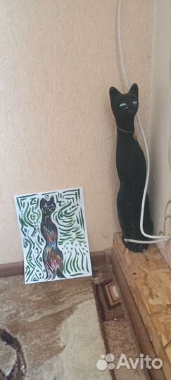 Авторская картина огненный кот