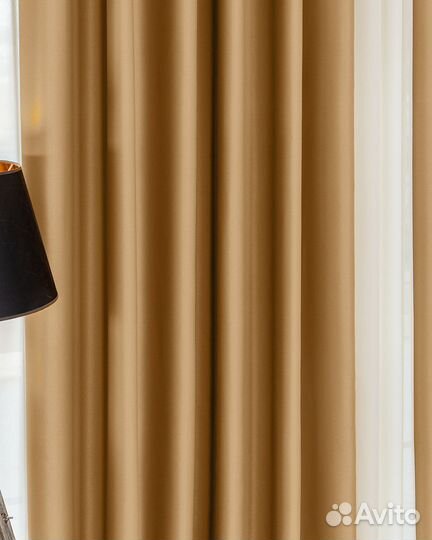 Комплект портьер блэкаут Марсель Карри шторы