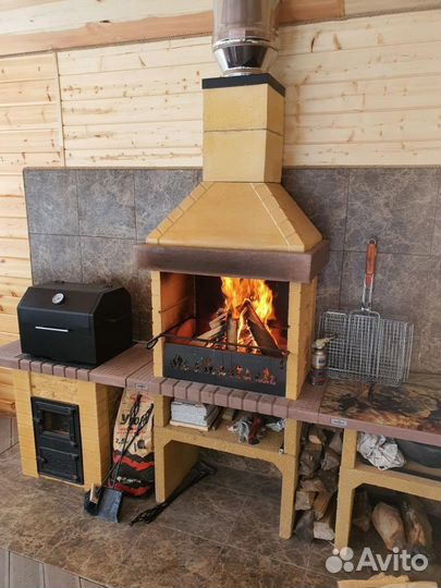 Барбекю печь (мангал), печь под казан, столы