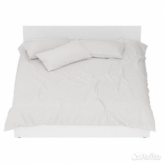 Кровать белая Стандарт 1800, цвет белый, шхгхв 183,5х203,5х70 см., сп.м. 1800х2000 мм., без матраса