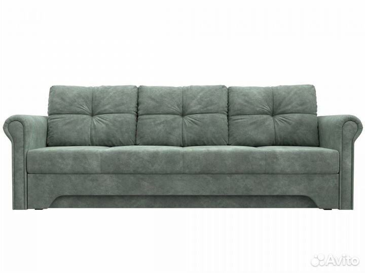 Диван прямой Европа, велюр, brut 08 зеленый