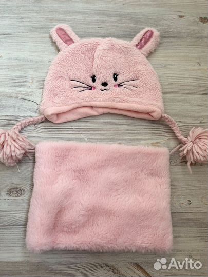 Шапка, варежки hm 2-3года