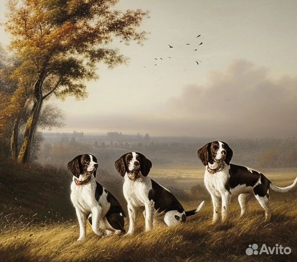 Картина маслом Трио Детальная проработка