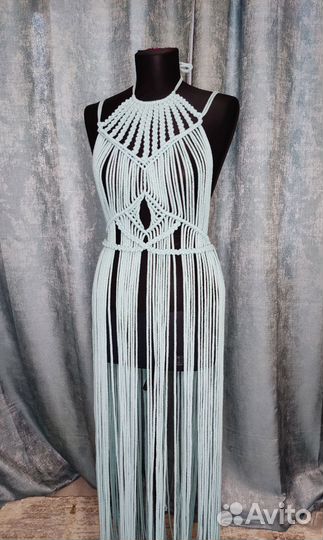 Платье накидка туника макраме