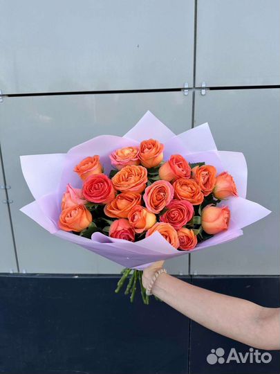 Цветы розы букет