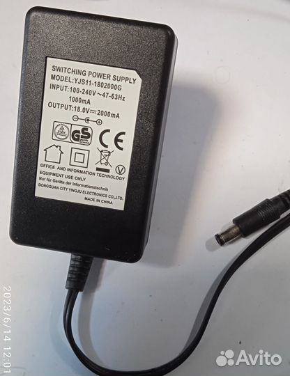 Адаптер бу YJS11-1802000G для Microlab FC30 18В 2А