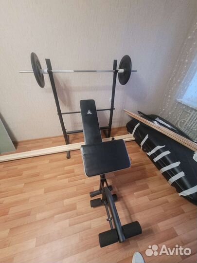 Скамья под штангу со стойками DFC D3802