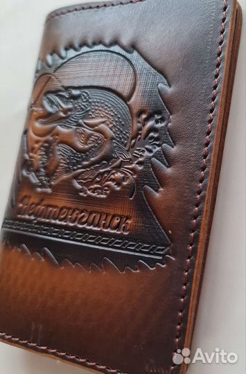 Обложка для документов натуральная кожа