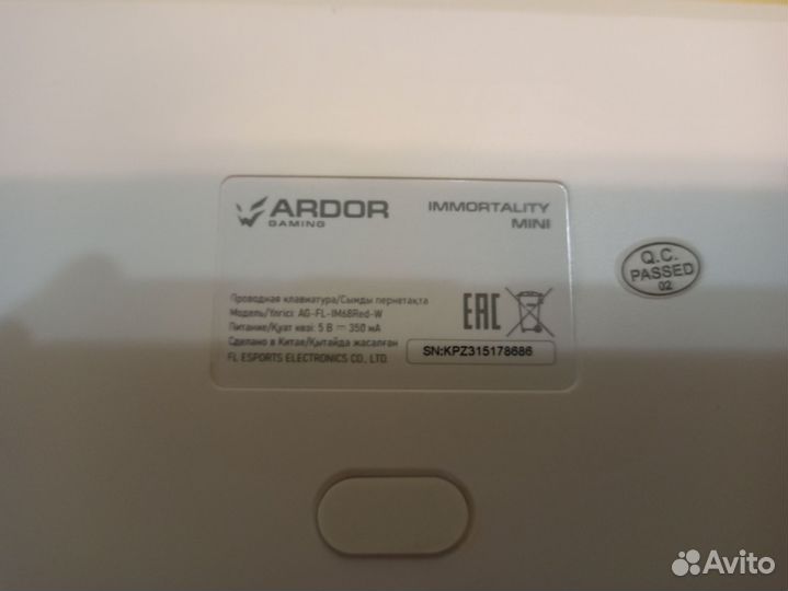 Механическая клавиатура Ardor gaming immortal mini
