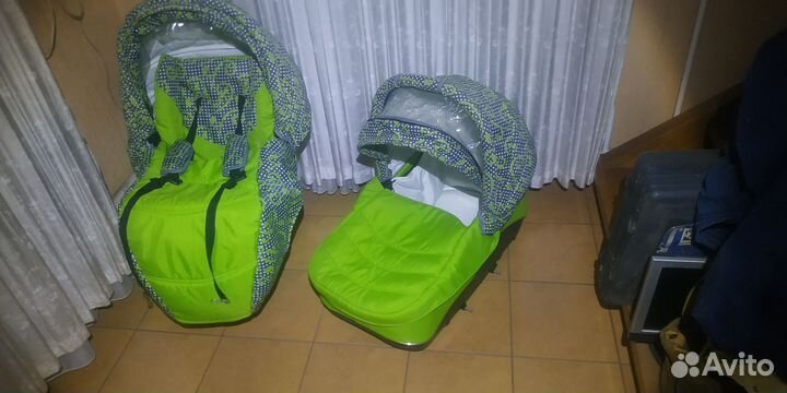 Verdi futuro 3 в 1 коляска зелёная (без колёс)