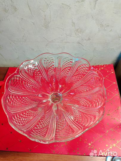 Хрустальная конфетница на ножке СССР