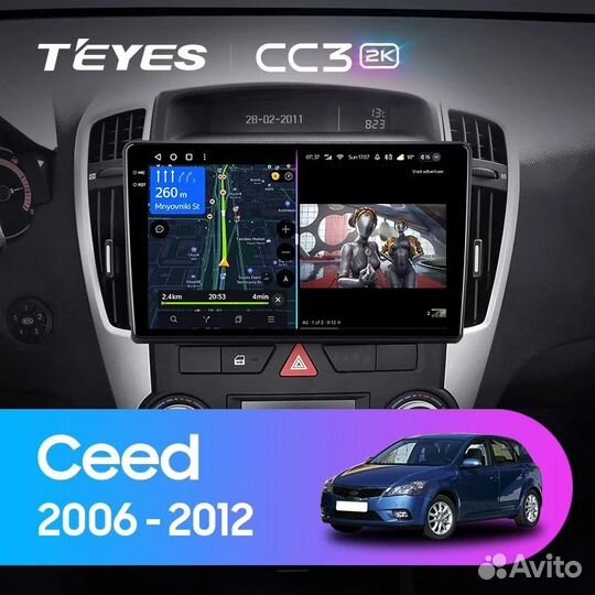 Teyes CC3 2K Kia Ceed 1 2006-2011