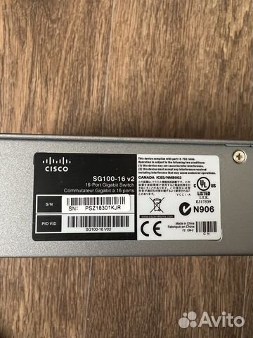 Cisco switch 16 портов sg100-16v2